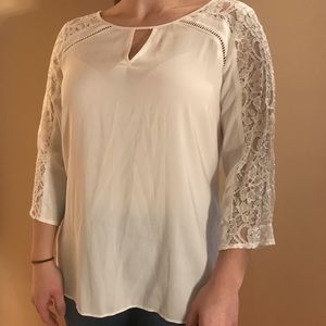 Express white lace blouse